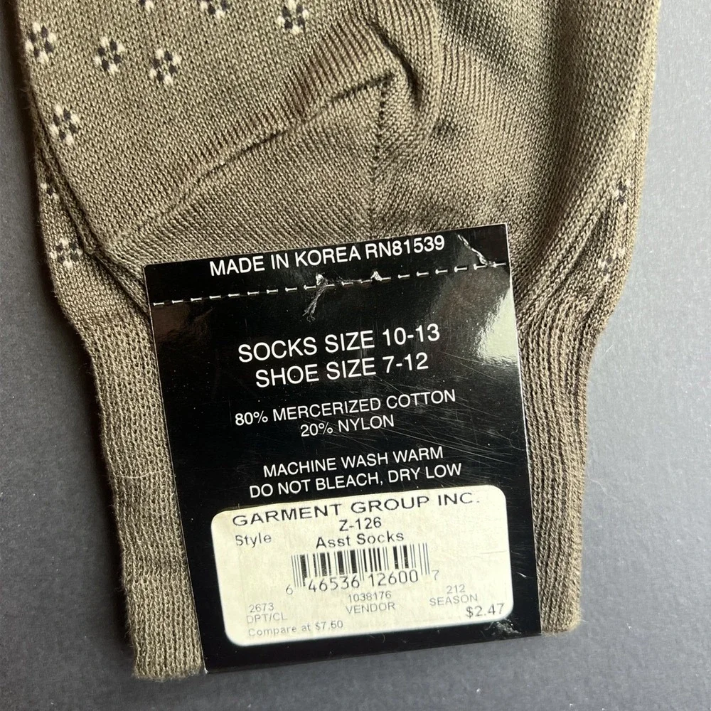 Zaffrini Uomo Mens Dress Socks Sz 10-13 Army Green Mercerized Cotton Office NEW
